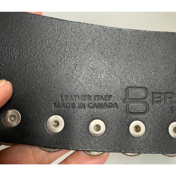 Brave made in Canada Wide Leather Hip Waist Belt size 38 - Picture 4 of 9